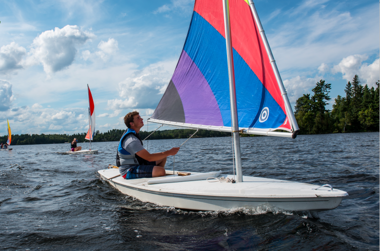 Three sunfish sailing on Lake Vermilion